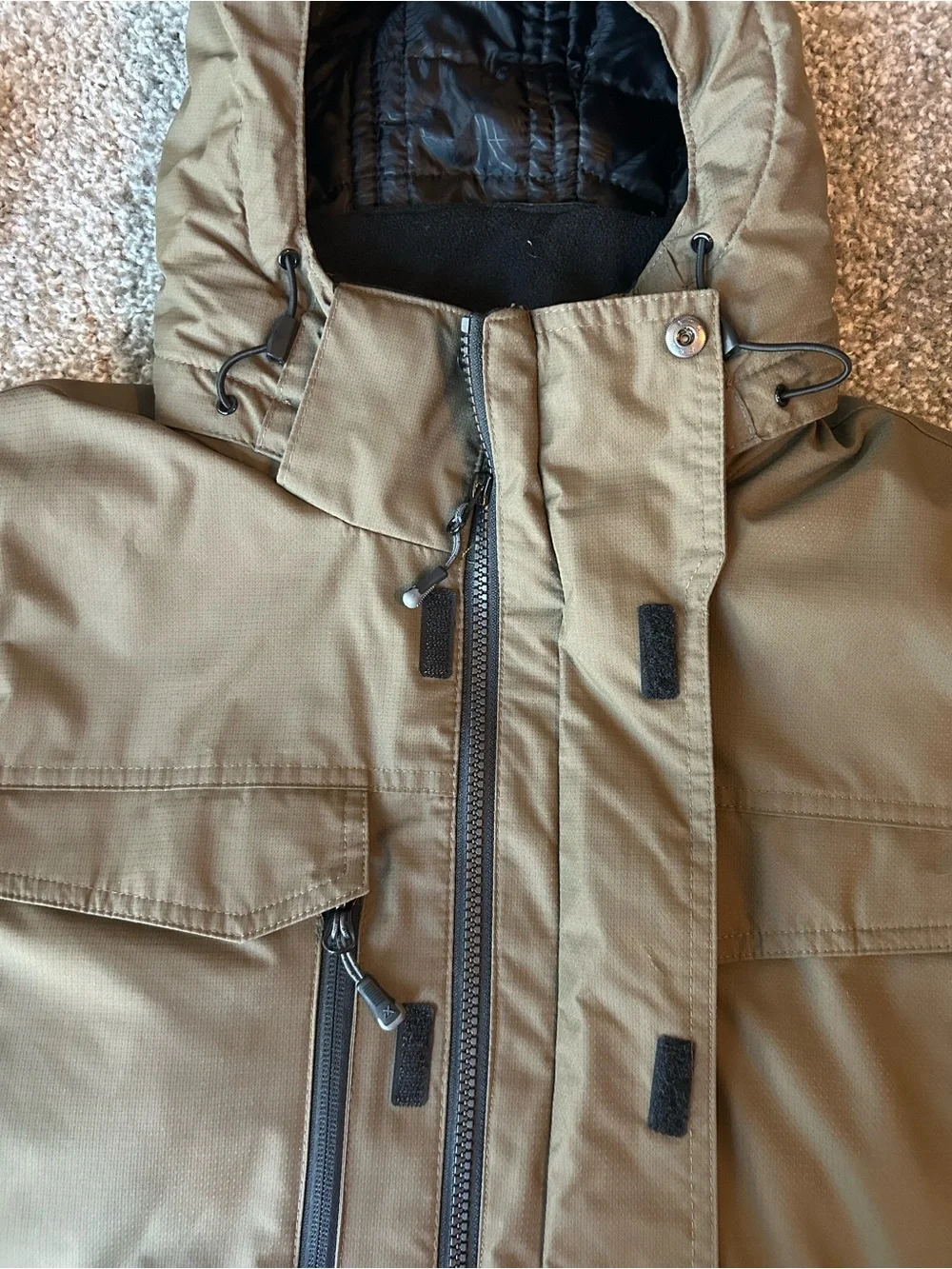 ZeroXposur Men's Hooded Raincoat in Khaki Tan